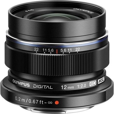 OM SYSTEM Olympus M.Zuiko Digital ED 12mm F2.0 Black for Micro Four ThirdsCamera