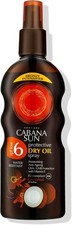 Cabana Sun Deep Tanning Dry Oil Spray SPF6 200ml - Coconut Scent, Water Resistan 50.80 per litre