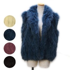 Blue Fox Braided Fur Vest