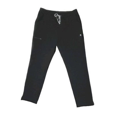 Figs Yola Skinny Scrub Pants Black Women Size S/P Medical 11 Pocket Design 