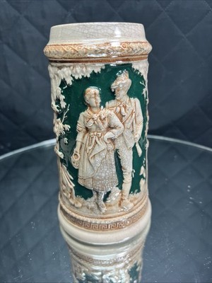 German Beer Stein Bleibt froh Das Herz. Bei Trunk Und Scherz 6.5'' Tall 1.3 LB