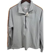 NWT Marine Layer Kerri 1/4 Zip Raglan Light Heather Grey Pullover Size XL