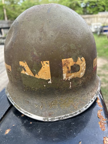 1960-70 Front Seam M1 Helmet 204th MP Battalion (Missouri National Guard)