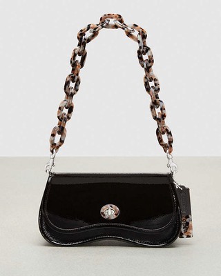 Coach CQ056 Wavy Dinky Bag Crinkle Patent Coachtopia Crossbody