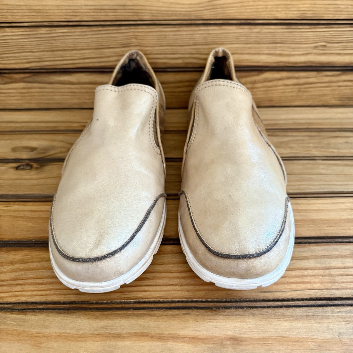 Bed Stu Coaster Mens Shoes 13 Beige Leather Moc Toe Loafers Slip On Tan Brown Freestyle | Bed Stu – Bed|Stü main image 4