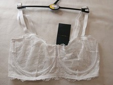 EX M&S Non padded Underwired 2in1 Strapless Bra Colour White 32DD Box BR4-36