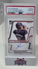 2025 Donruss Ryan Waldschmidt Next Day Auto SSP PSA 10 POP 1 Dbacks #1 Prospect