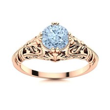 Aquamarine Gemstone 925 Sterling Silver Solitaire Handmade Ring Jewelry