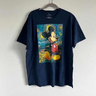 Disney Mickey Mouse Vincent van Gogh's ''The Starry Night'' T-Shirt 2X Art Geek