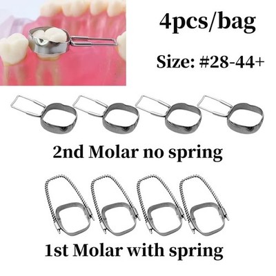 Dental Orthodontic Preformed Loop 1st 2nd Molar bands Space Retainer Maintainer