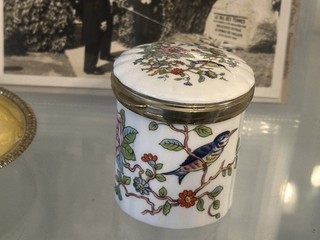 Vintage Aynsley Fine Bone China "Pembroke’ Lidded Trinket Box / Ceramic Pot