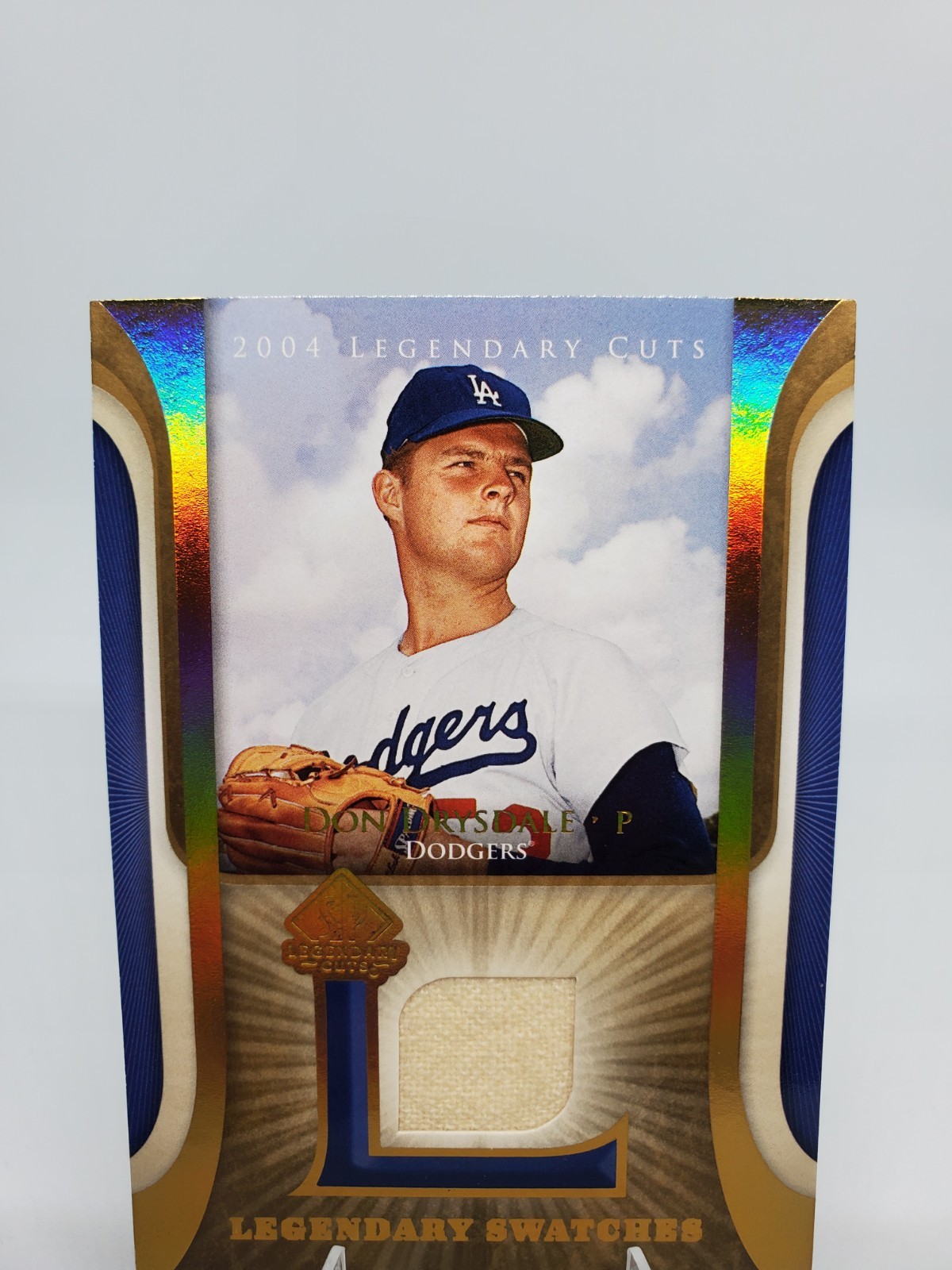 2004 SP Legendary Cuts DON DRYSDALE Game-Used Jersey Swatches Dodgers HOF view 3