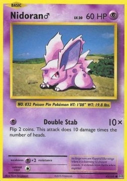Pokémon Nidoran   EVO-43 Common Englisch Excellent Reverse Holo