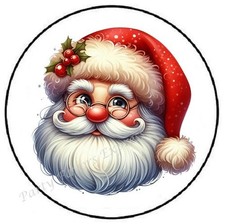 CHRISTMAS CLASSIC SANTA CLAUS FACE ENVELOPE SEALS LABELS STICKERS PARTY FAVORS