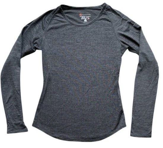 Cloudveil Women's Gray 100% Merino Wool Long Sleeve Base Layer Canada Size XS