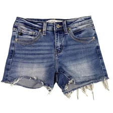 Kancan Cut Off Jean Shorts Women 24 Mid Rise Stone Wash Maurices