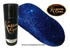 Kustom Canz 12oz Aerosol Can DEEP BLUE METAL FLAKE SMALL (004 HEX), HOK,