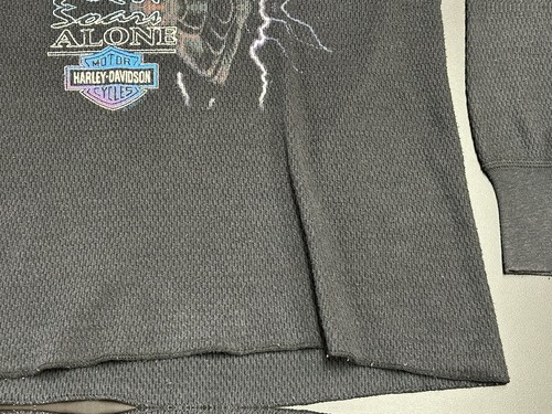 Vintage Harley Davidson Thermal Lightning Eagle Soars Alone Black Biker 80s 90s - Picture 9 of 23