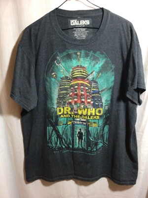 Dr Who and the Daleks Large Gray T Shirt 2014