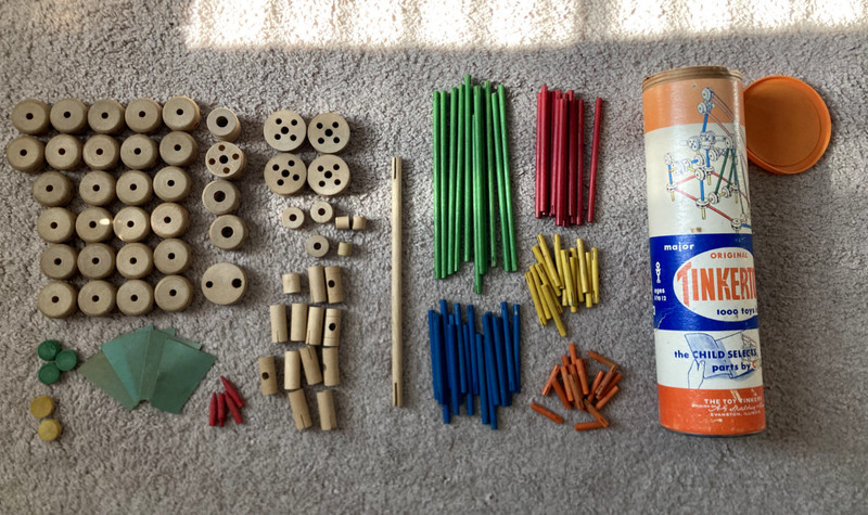 Vintage Tinkertoy Set - Incomplete - 143 of 149