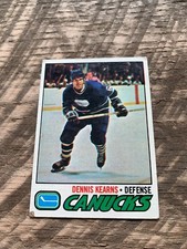 1977-78 Topps Canucks Hockey Card #175 Dennis Kearns -