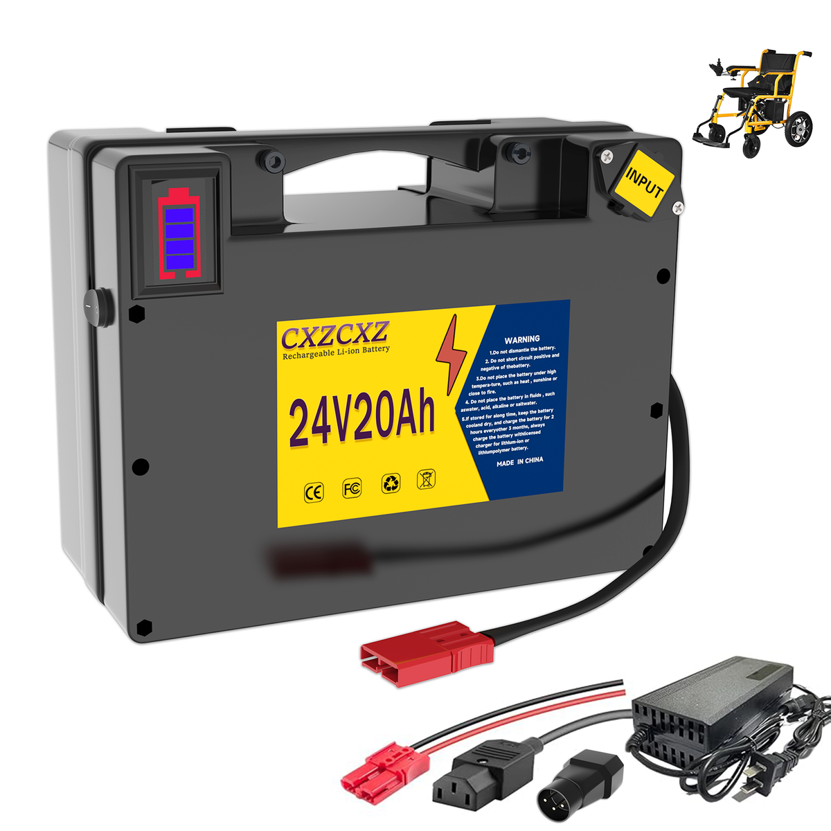 PILOT PL20-24 24V 20Ah バッテリー 24V 20AH Lithium Battery for Electric Wheelchair,Better Than Lead
