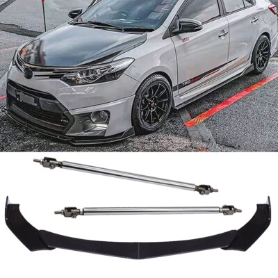 For Honda HR-V Front Bumper Spoiler Lip Splitter Body Kit Glossy Black