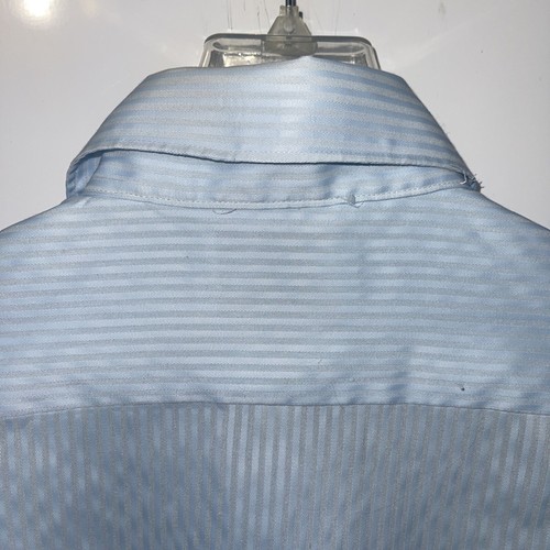 Sears Perma Prest Men's Shirt 16 32-33 Button Up Light Blue Retro Vintage - Picture 13 of 14