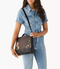 Fossil Elina Large Convertible Backpack Black Floral  display picture 3