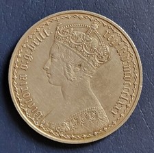 1880 Queen Victoria Gothic Florin in VF+
