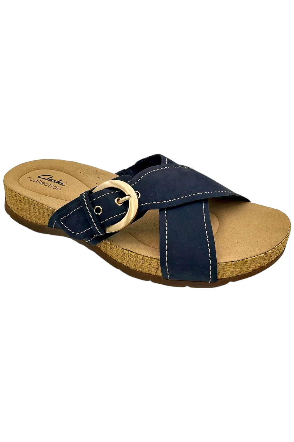 Sandali Clarks Collezione Pelle Slide Reileigh May Navy