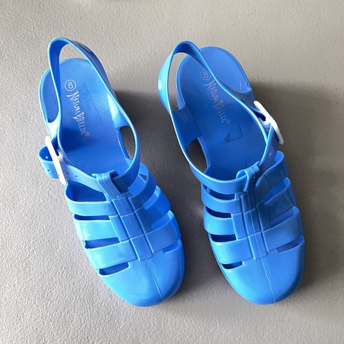 blue jelly heels