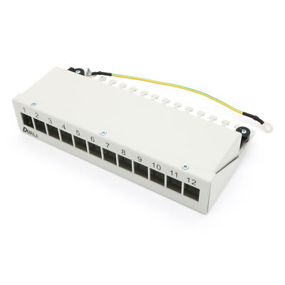 Patchpanel 12 Port Gehäuse Desktop Aufputz Kompatibel RJ45 USB HDMI Keystone g