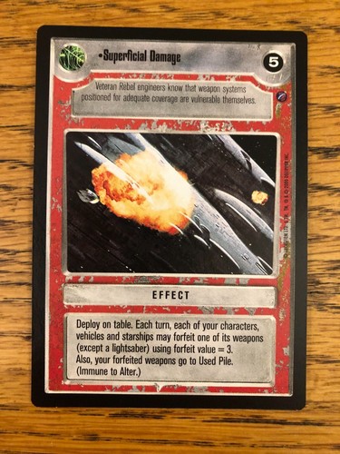 STAR WARS CCG DEATH STAR II RARE CARD GREEN SQUADRON A-WING ex