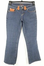 Cache Women's Jeans Stretch Denim Leather Loop Size 2