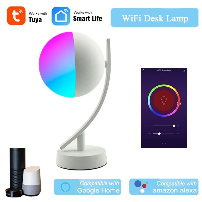 Lampada da Tavolo Smart Tuya 12W WiFi Dimmerabile Alexa Google Home