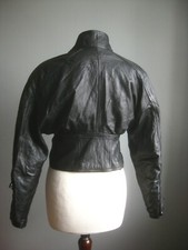 Vintage Leather Jacket 6 8 Steampunk Lost Boys Crop Corset Pirate Dom New Wave