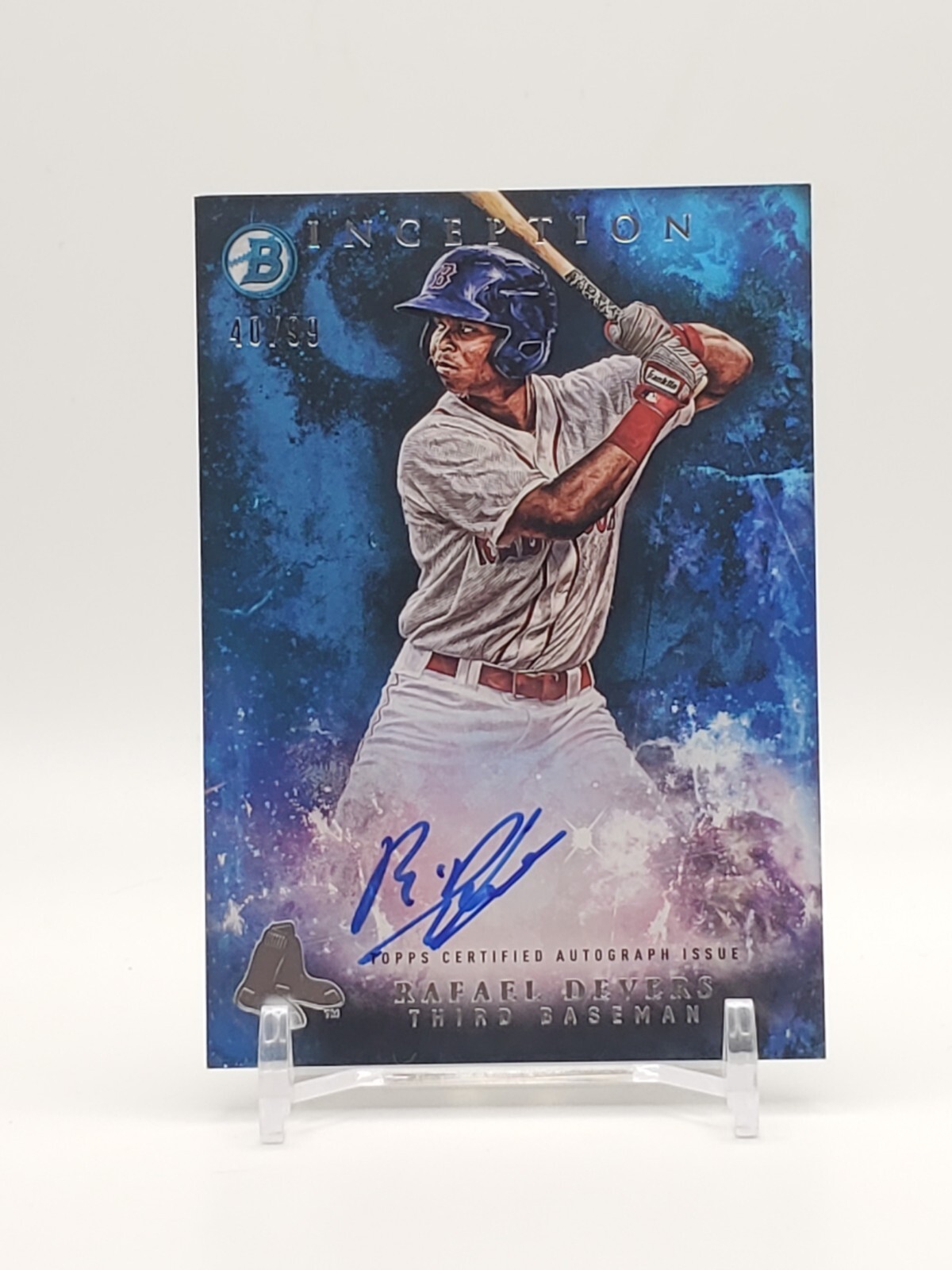 2016 Bowman Inception Baseball - Rafael Devers On Card Auto #/99