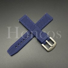22MM Dark Blue Rubber Watch Strap Fits For The Blancpain X Swatch Atlantic Ocean