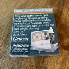 Geneva Audio Cassette Head Cleaner - RARE NEW SEALED - FREE SAME DAY SHIPPING