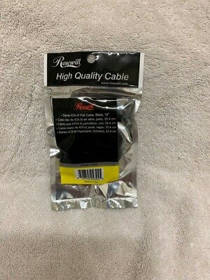 Rosewill Serial ATA III Flat Cable Black 10''