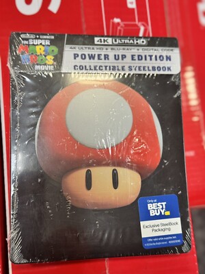 Super Mario Bros. Movie Power Up Edition Steelbook 4K Ultra HD Bluray NEW SEALED