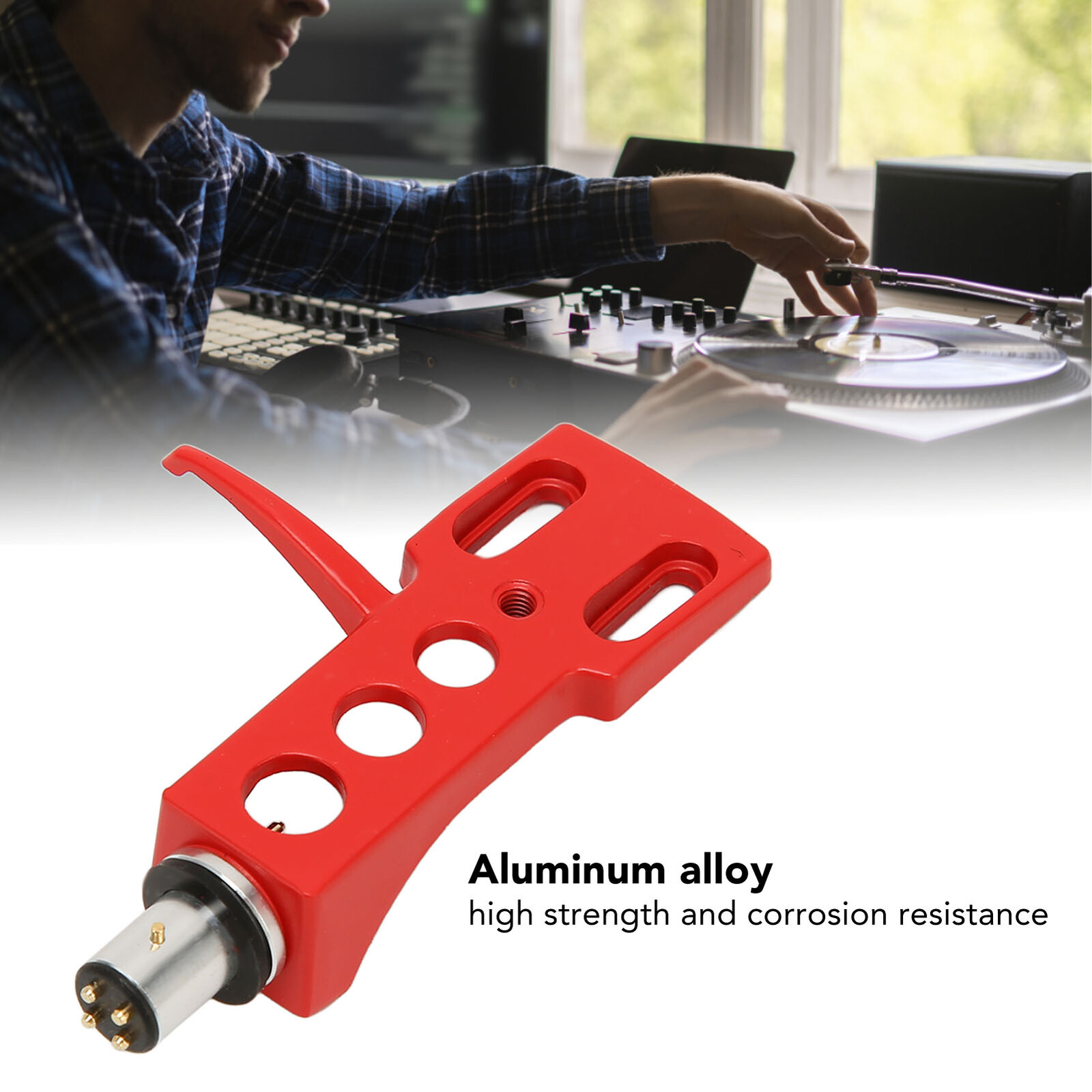 Aluminum Alloy Headshell for Turntable Cartridge with High-Strength Stylus Needle-image