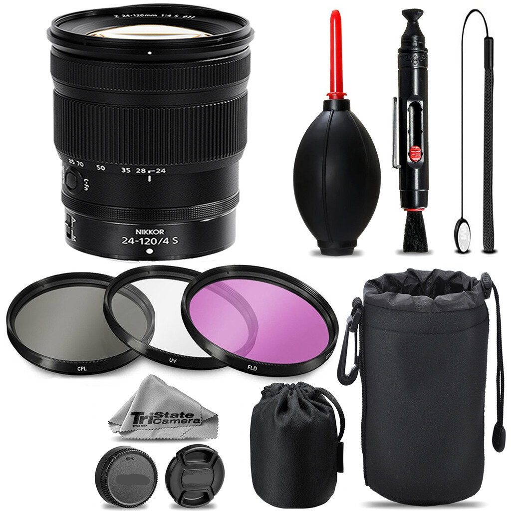 Nikon NIKKOR Z 24-120mm S Lens + UV + FLD + CPL + Blower Brush + Lens Pen
