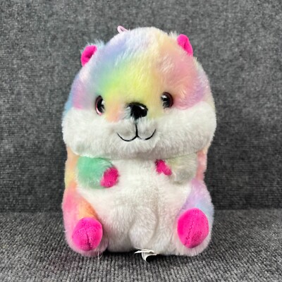 Belly Buddies Hamster Plush Nanco Rainbow Tye Dye Gerbil Stuffed Animal Pet