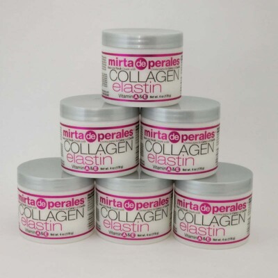 Mirta De Perales Collagen Elastin Face Neck Cream Vitamins A & E 4 oz Lot of 6