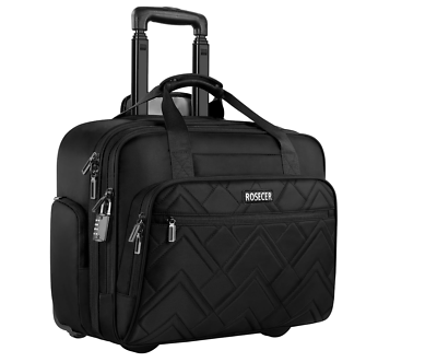 ROSECER Rolling Laptop Bag, 17.3 Inch Premium Laptop  display picture 3