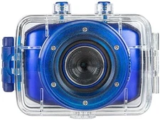 NEW Vivitar DVR781HD-SIL HD Action Cam, Blue Waterproof Free Shipping!
