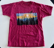 VTG Magenta With Eagle Screen Stars Best T Shirt XL Made In USA Single Stitch