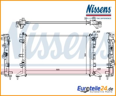 Kühler, Motorkühlung NISSENS 637602 für Renault Laguna III
